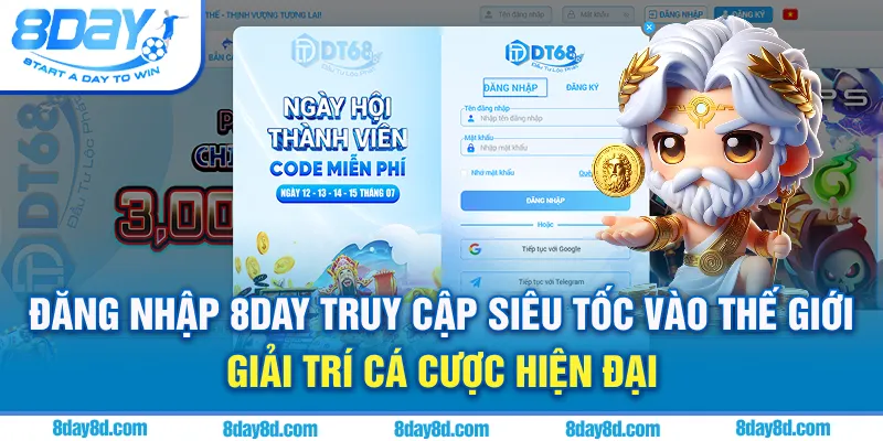 Đăng nhập 8DAY - Truy cập siêu tốc vào thế giới giải trí cá cược hiện đại