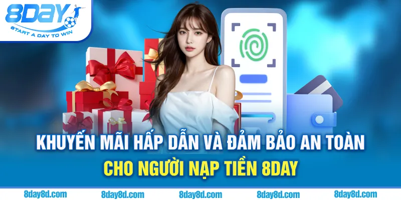 Khuyến mãi hấp dẫn và đảm bảo an toàn cho người nạp tiền 8day